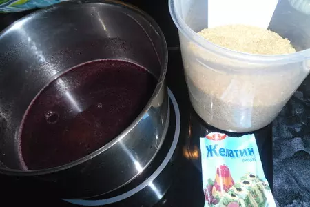 Десерт из черничного мусса с бисквитной крошкой и шоколадом "сокровища черной башни": шаг 12