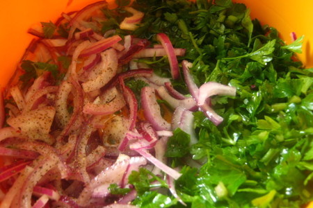 Картофельный салат с нутом и беконом: шаг 1