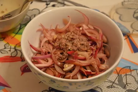 Римский салат с фасолью (insalata di fagioli alla romana): шаг 10