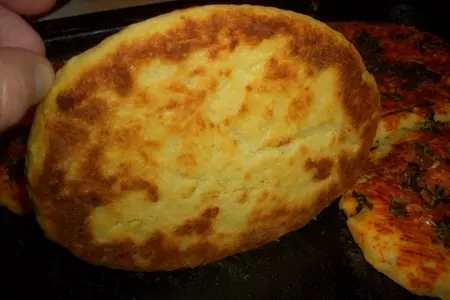 Лепешки с сыром и кинзой: шаг 8