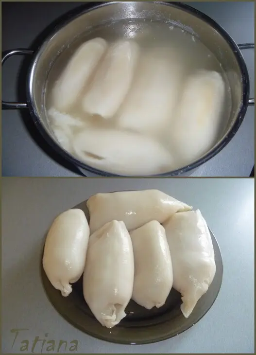 Салат кальмаровый: шаг 3