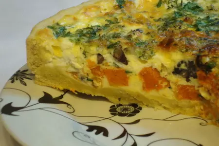 Пирог с тыквой и грибами: шаг 12