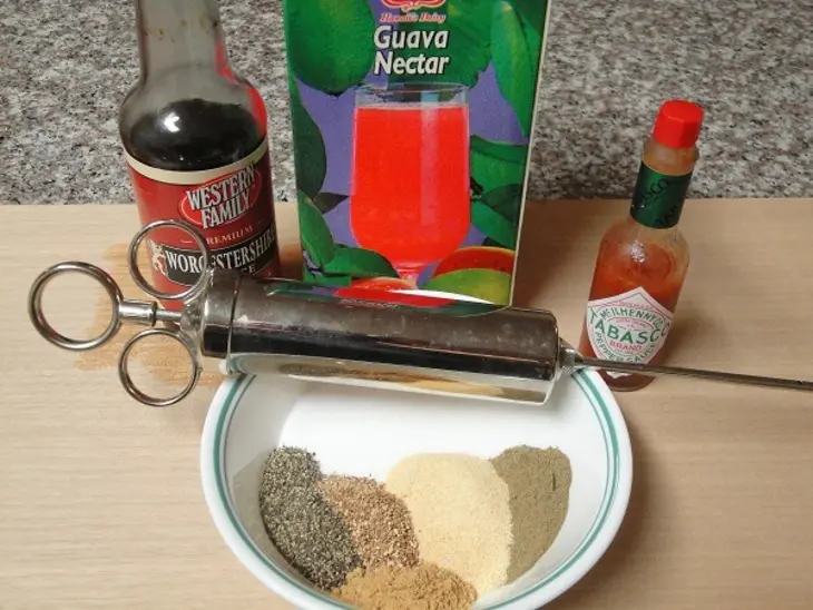 Копчёное мясо в нектаре гуавы: шаг 2