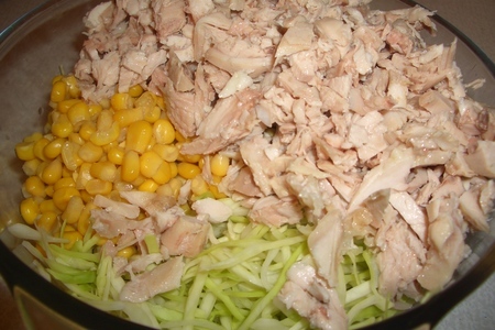 Куриный салат с кукурузой и белокочанной капустой: шаг 6
