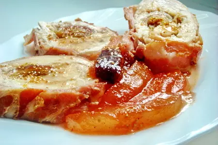 Рулеты из куриной грудки с инжиром: шаг 5