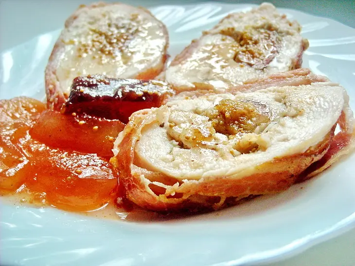 Рулеты из куриной грудки с инжиром: шаг 6