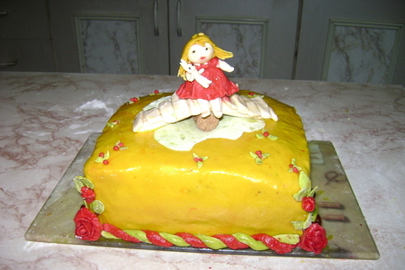 Торт вишнёвый   "кукла  даша": шаг 2