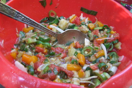 Теплый соус-салат из летних овощей, подаваемый к шашлыку: шаг 7