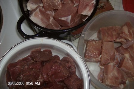 Шашлык из четырех видов мяса: шаг 2