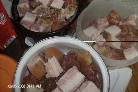 Шашлык из четырех видов мяса: шаг 3