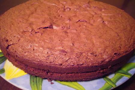 Торт "шоколадный с крем-чизом и сливками": шаг 1
