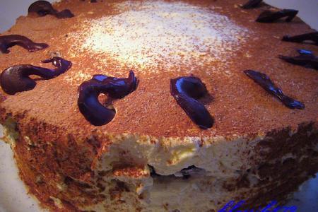 Торт "шоколадный с крем-чизом и сливками": шаг 4