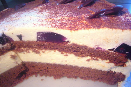 Торт "шоколадный с крем-чизом и сливками": шаг 6