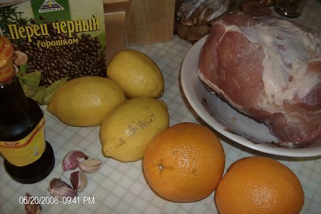 Шашлык из свинины в лимонно-апельсиновом маринаде: шаг 1