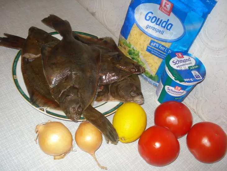 Камбала под овощами: шаг 1