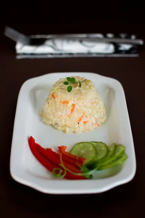 Сливочная капуста, тушеная с рисом: шаг 5
