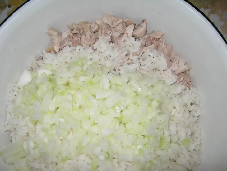 Салат из курицы, зеленой фасоли и риса: шаг 4