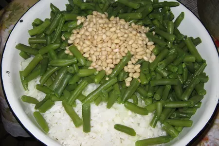 Салат из курицы, зеленой фасоли и риса: шаг 6
