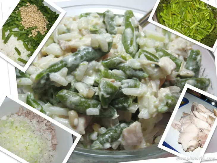 Салат из курицы, зеленой фасоли и риса: шаг 8