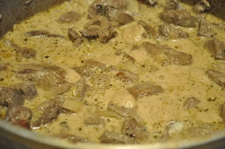 "beef liver with the mixed garnish". печень говяжья со смешанным гарниром.: шаг 10