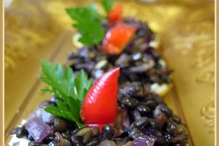 Праздничные канапе с черной чечевицей: шаг 15