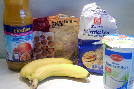 Бананово-овсяный шейк „доброе утро“: шаг 1