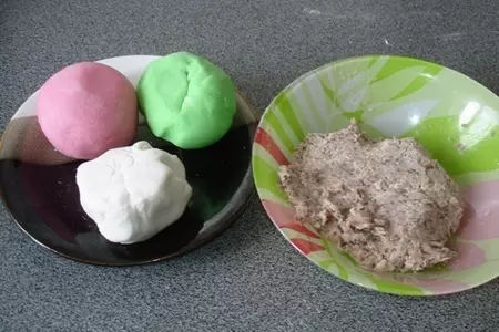 Ботамочи. японские пирожные из рисовой муки и фасолевой, сладкой пасты адзуки.: шаг 5