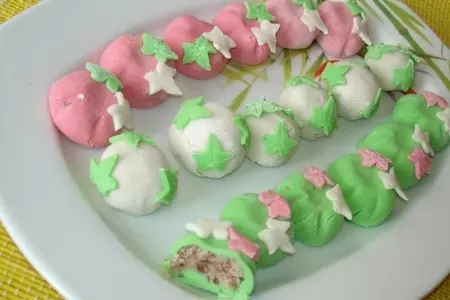 Ботамочи. японские пирожные из рисовой муки и фасолевой, сладкой пасты адзуки.: шаг 7