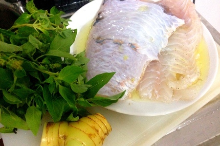 Рыбка на пару с лимонным маслом и цветным картофельным пюре: шаг 3