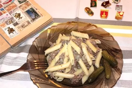 Макароны (из детства) - по флотски.: шаг 10