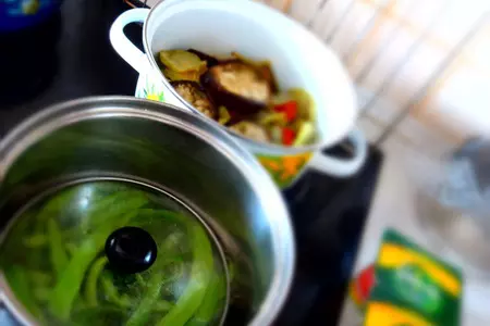 Борани с курицей и стручковой фасолью: шаг 3