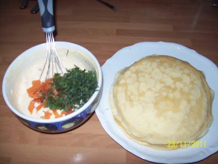 Блинчики с тыквенно-сырным кремом.: шаг 2