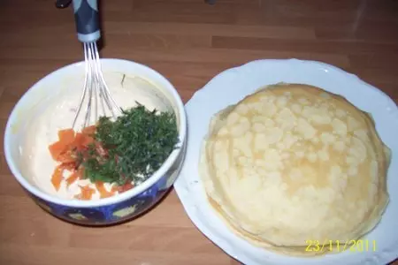 Блинчики с тыквенно-сырным кремом.: шаг 2