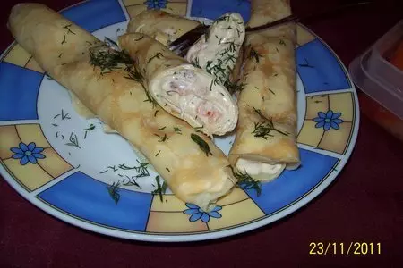 Блинчики с тыквенно-сырным кремом.: шаг 4