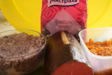 Паштет из фасоли и красной рыбы «на завтрак»: шаг 3