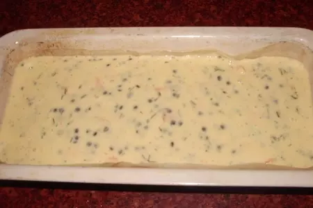 Пирог с семгой, черной чечевицей и укропом: шаг 9