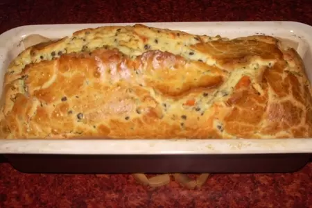 Пирог с семгой, черной чечевицей и укропом: шаг 10