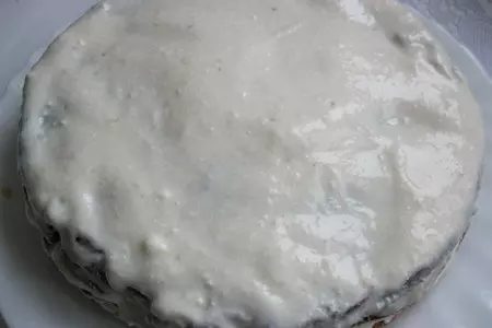 Шоколадный торт из гороха с кремом из черимойи: шаг 7