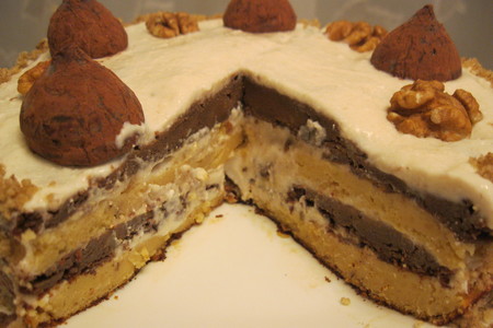 Шоколадный торт из гороха с кремом из черимойи: шаг 8