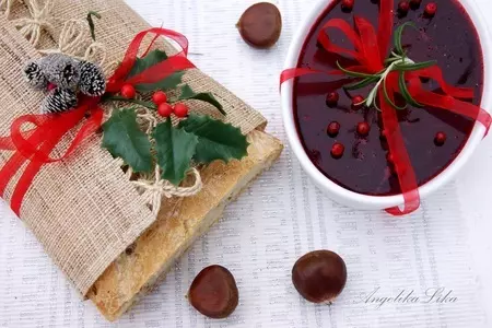 Печеночный паштет с каштанами и брусничным желе: шаг 2
