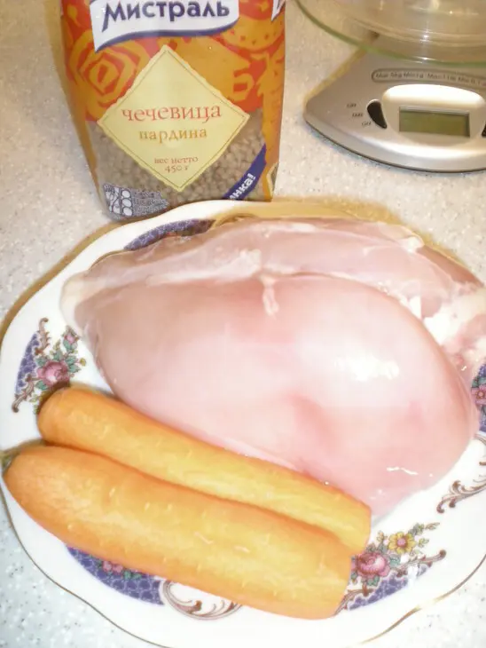 Пирожки с курицей и чечевицей, быстрые: шаг 2