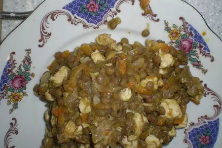 Пирожки с курицей и чечевицей, быстрые: шаг 4