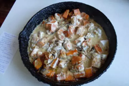 Курица с тыквой и грибами: шаг 3