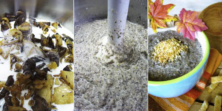 Грибной крем-суп с чесночными гренками "autunno in italia": шаг 3