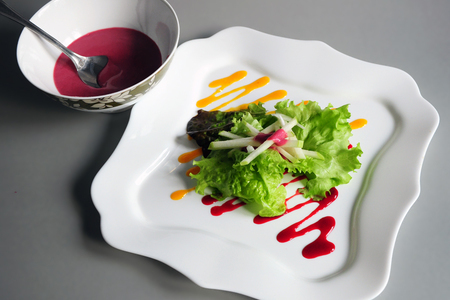 Салат с куриной печенью фламбе, фенхелем и виноградом "la dolce vita".: шаг 14