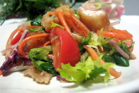 Салат с жареным филе грудки цыпленка: шаг 12