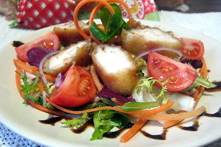 Салат с жареным филе грудки цыпленка: шаг 13