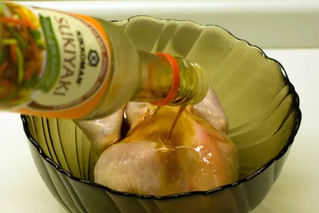 Курица, фаршированная чечевицей, грецкими орехами и печенью: шаг 1