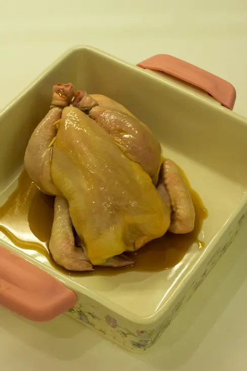 Курица, фаршированная чечевицей, грецкими орехами и печенью: шаг 6