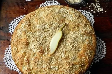 Диетический пирог с грушами и овсяными хлопьями: шаг 6